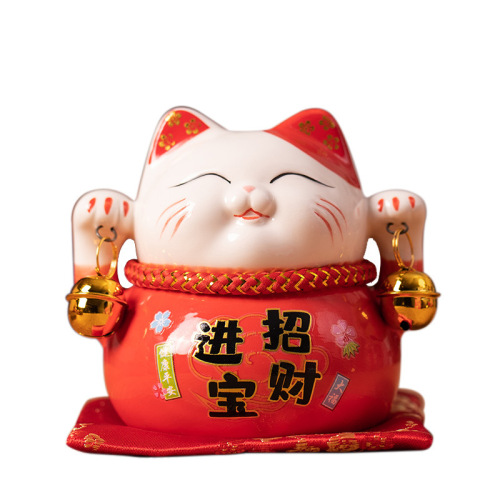 Lucky Cat Mini Creative Piggy Bank Savings Bank Home Living Room Fortune Cat Store Opening Gift 3.5 inches