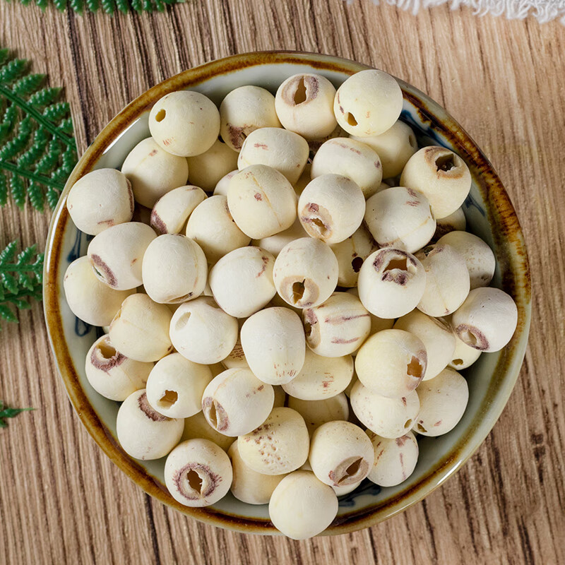 Coreless White Lotus Seeds 500g Bai Lian Zi Dried Nelumbo nucifera Seeds for Soup Congee and Tea preparation
