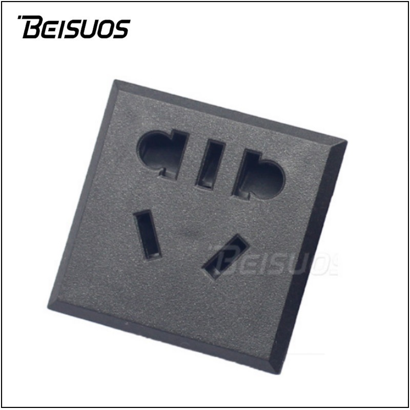 新国标5孔 卡式嵌入式PDU用 卡线式刺破式串线式 42*42mm国标插座