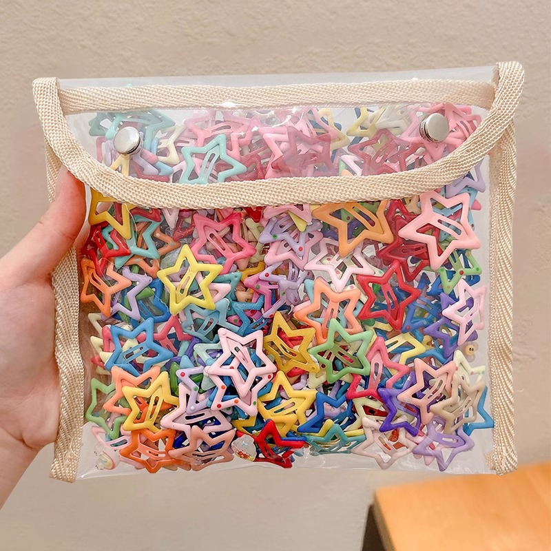 Bonitos pinzas de cabello de estrellas para niños pinzas de cabello de bebés niñas frente lateral pinzas de cabello de frangeo pinzas de dopamina pinzas de cabello