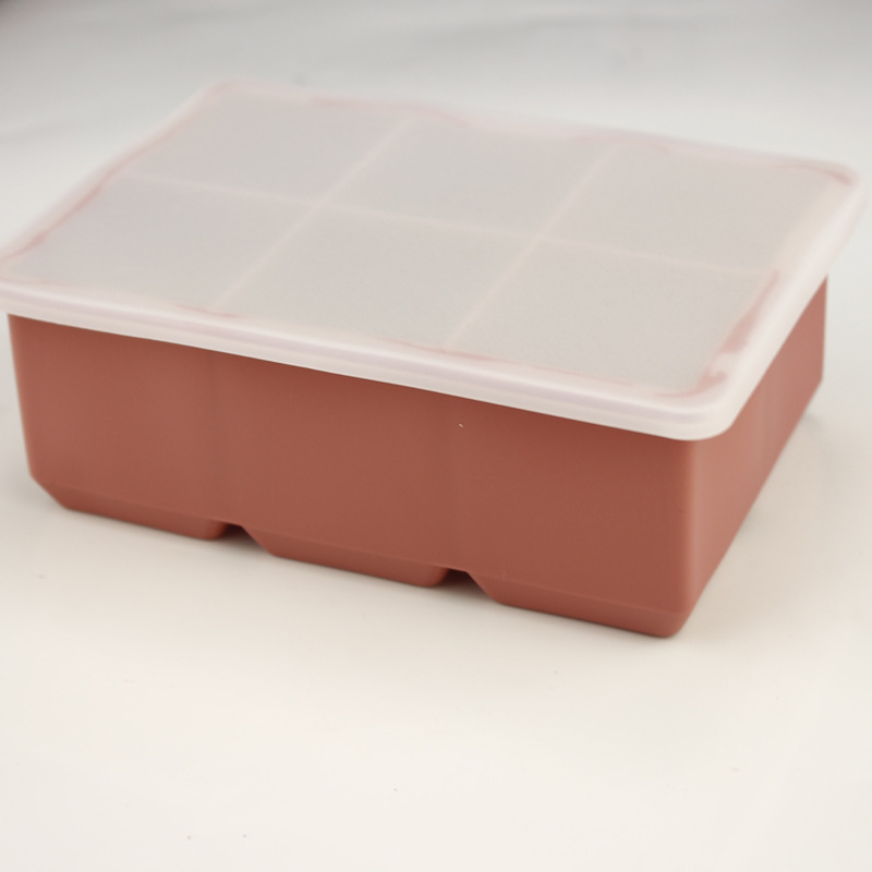 Dark 6-piece ice tray-with lid