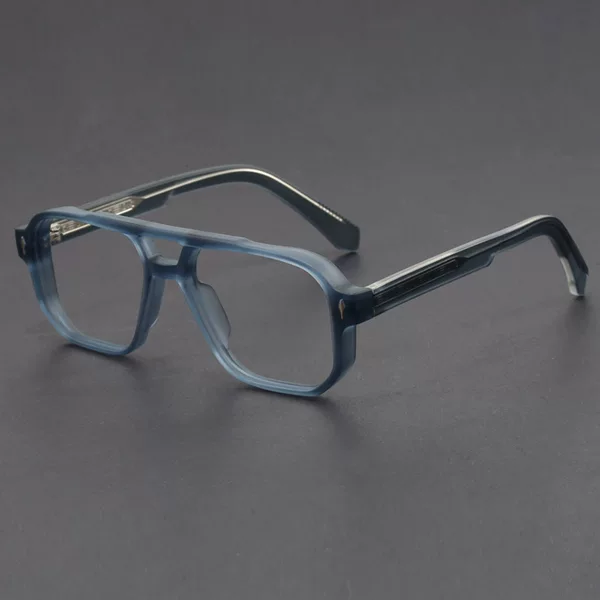Europe and the United States new square fashion double beam flat mirror cross-border fashion leisure business trend anti-blue glasses