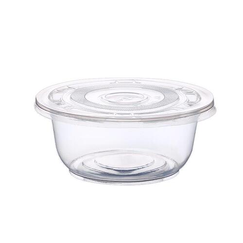 Disposable tableware bowls and chopsticks set household soup bowl lunch box chopsticks thickened plastic round packed fast food box wholesale