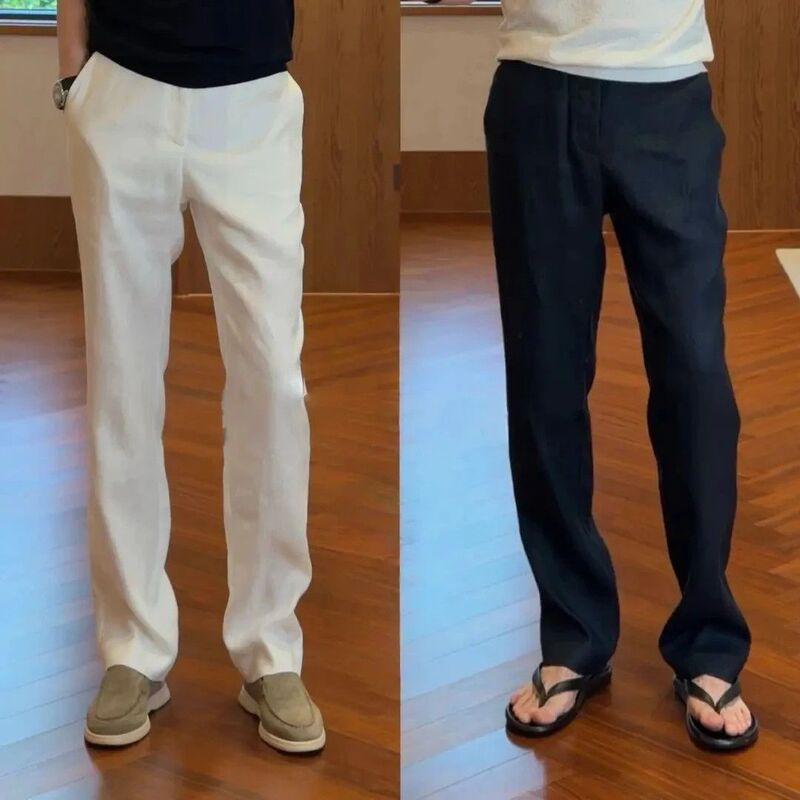Old Money Style Fashion Solid Color Casual Slim Straight Pants Lightweight Versatile Comfortable Simple Style Casual Long Pants for Men Old Money Style Fashion Solid Color Casual Slim Straight Pants Lightweight Versatile Comfortable Simple Style Casual Long Pants for Men