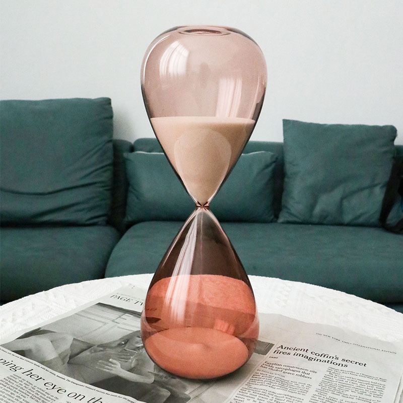 Suministro directo de fábrica europeo simple vidrio reloj de arena decoración de escritorio cuidado de la salud temporizador personalidad creativa ahora simple