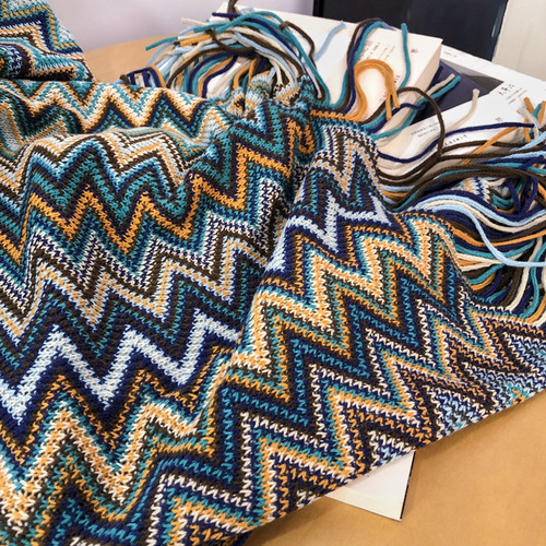 Bohemian Sofa Blanket Throw Blanket Summer Knitted Blanket Office Nap Blanket Air Conditioning Blanket Bed Blanket