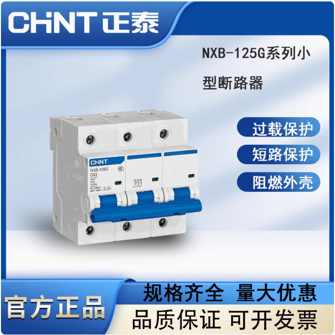 NXB-125G正泰过电压保护空开 小型大电流断路器1P-2P 3P 4P 125A