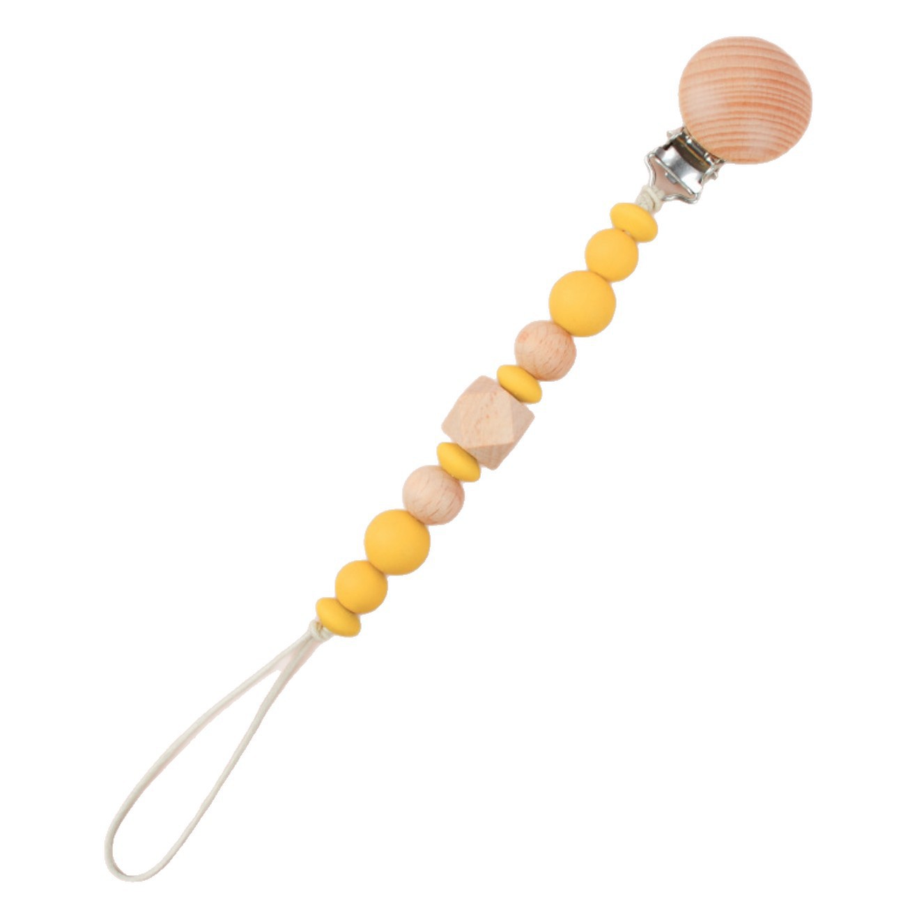 INS Wind Baby Chubby Anti-Falling Chain Octangular Cuentas Anti-Falling Chain Baby Can Bite Colgante de ganchillo