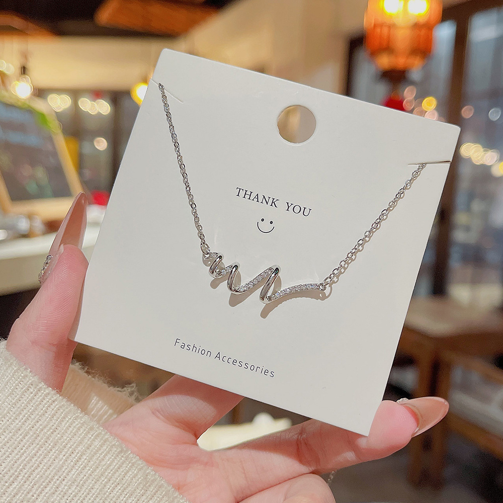 Girls under the moon titanium steel white shellfish new national style design sense niche clavicle chain female fashion temperament neck chain