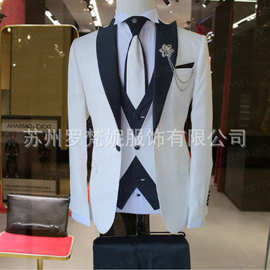一件代发外贸亚马逊速卖通男士西服套装六件套经典西装新款男士西