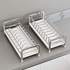 キッチン食器収納ラックステンレス鋼シンク狭い側食器排水ラックキャビネット内蔵食器収納