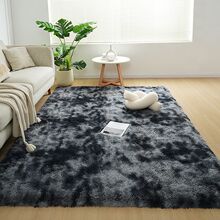 外贸批发扎染丝毛地毯客厅茶几满铺家用床边毯床边长毛绒毯地垫