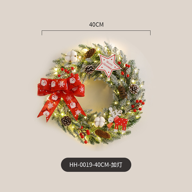 40/50/60cm guirnalda decorativa de Navidad puerta colgando escena Amazon transfronterizo popular guirnalda de Navidad Ratán