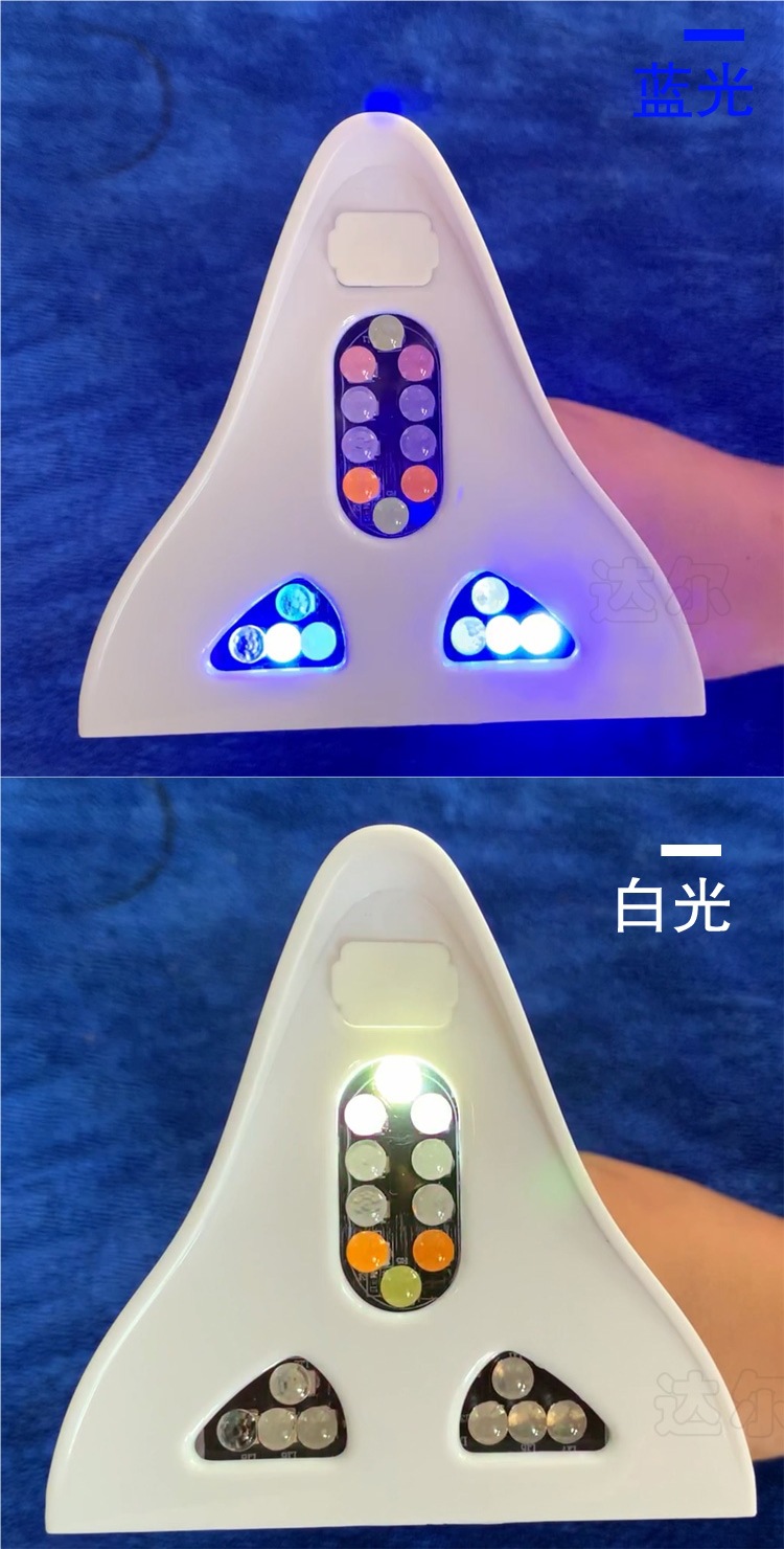 Shark Fin Solar Flash Light Car Antenna Warning Light Modified Roof Colorful Strong Magnetic Tail Light for Small Cars