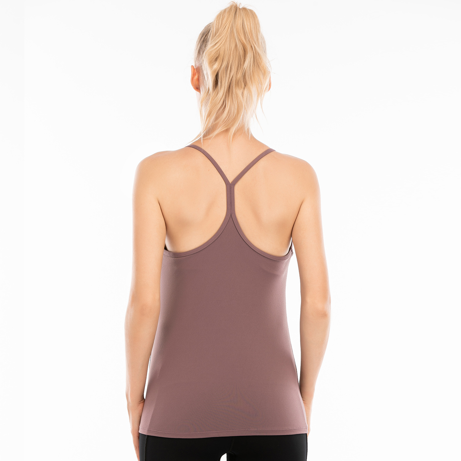 European and American Cross-Border Double-Strap Yoga Tank Top with Beautiful Back Design, High-Intensity Running Fitness Pilates Quick-Dry Tank Top for Women