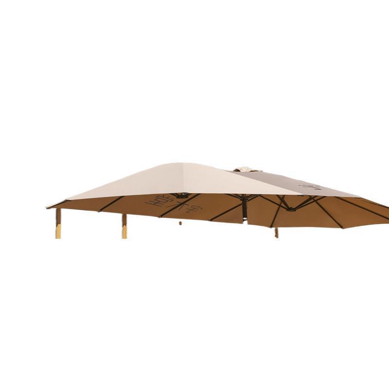 Rectangular outdoor parasol balcony courtyard umbrella three-headed…
