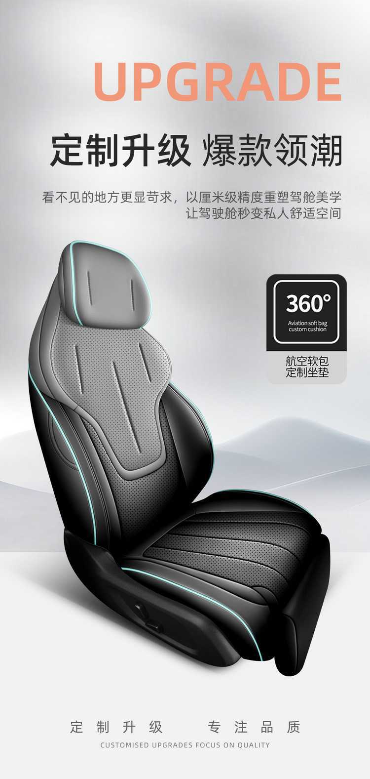 2026 New Changan Deep Blue L06 Car Seat Cushion, Perforated Leather, Breathable, Full Coverage, All-Season Special Seat Cover