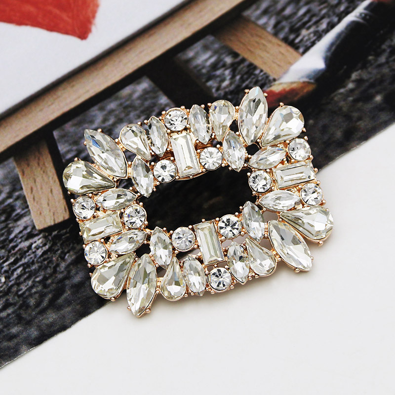 Cruz-frontera zapato de metal hebilla decoración todo-Partido rhinestone zapatos accesorios zapatos de la boda decoraciones de flores accesorios de tacones altos extraíbles