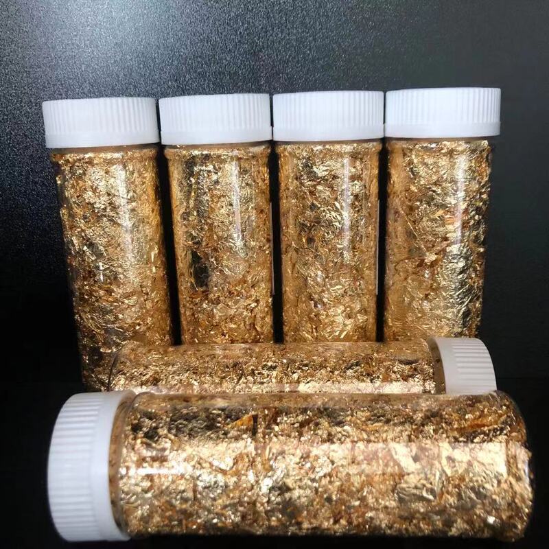 Manufacturer 2g Gold Foil Fragments Nail Art Decorations Gold Foil Fragments Silver Foil Rose Gold Foil Paper Resin DIY Handmade Painting Decoration Fragments