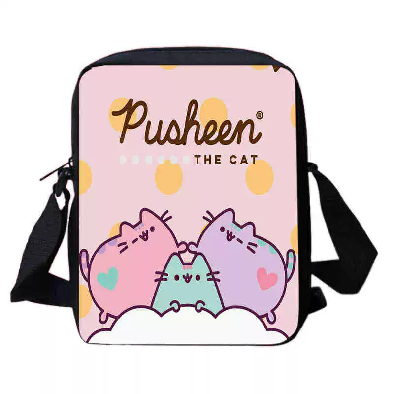 Рюкзак учебный Pusheen Fat Jimao с принтом периферийного типа, через стекло, зарубежная торговля, школьный рюкзак