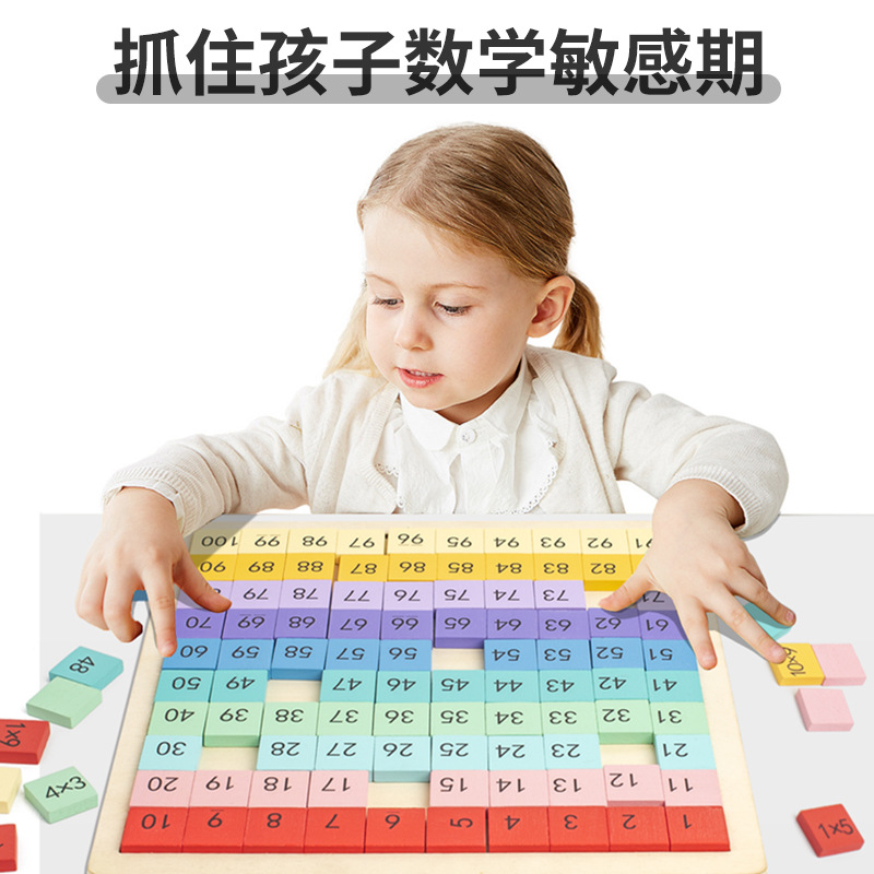 Tablero de cientos de magnéticos, ayudas para la enseñanza de las matemáticas Montessori, educación temprana, juguetes para niños, multiplicación nueve-nueve, juguetes de aprendizaje multifuncionales