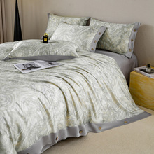 欧式轻奢60S莱赛尔天丝纽扣四件套丝滑裸睡天丝被套床单床上用品