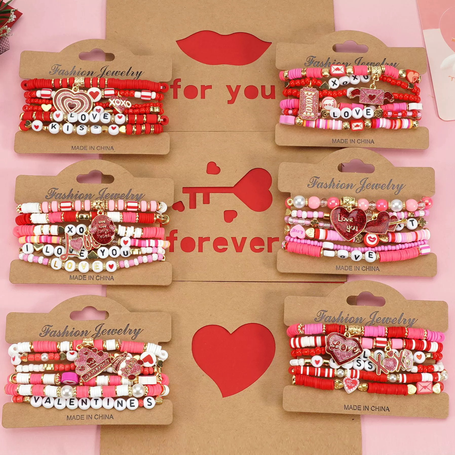 Трансграничный взрыв День Святого Валентина Love Браслет набор украшений Love