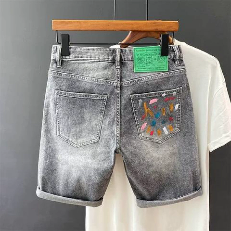 Летняя джинсовая юбка, эластичные модные шорты, ретро-трендовые брюки для отдыха