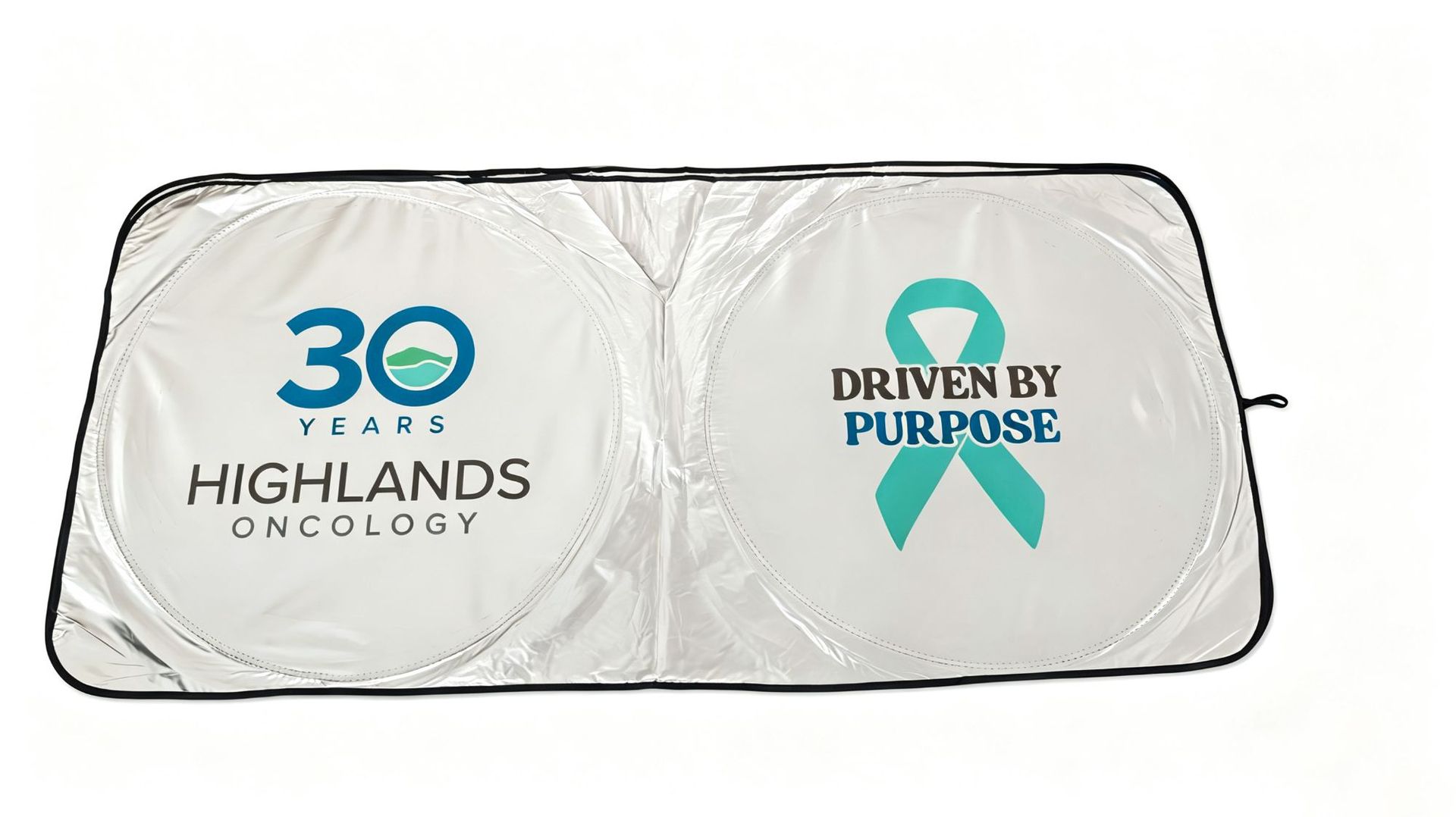 Cross-border sun protection and heat insulation 170T silver-coated fabric double-layer car sunshade with built-in flat polyester cooling system