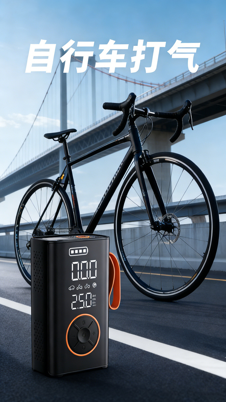 Car Wireless Air Pump, Portable Digital Display Air Pump for Cars, Electric Car Tire Smart Inflator