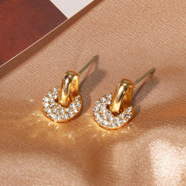 copper geometric retro fashionable elegant earrings
