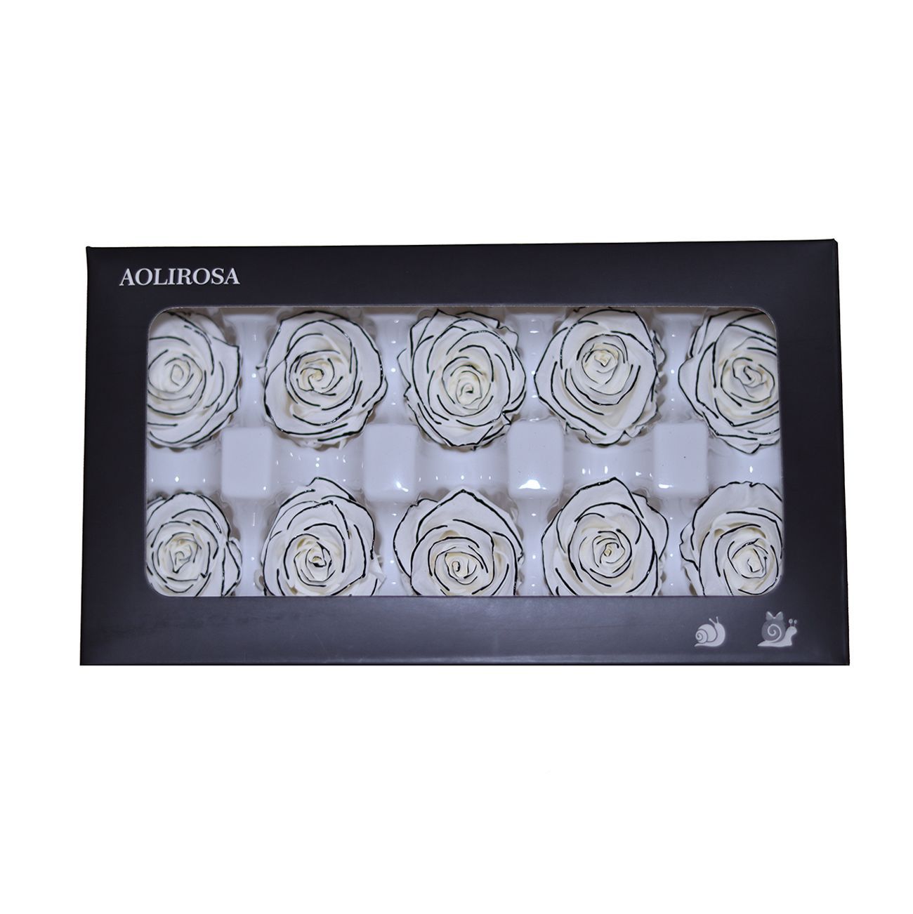 Grado una flor eterna pequeña fragancia Rosa fragancia serie de canciones Borde negro Rosa delineador de ojos flor seca floral caja de regalo de enseñanza ramo