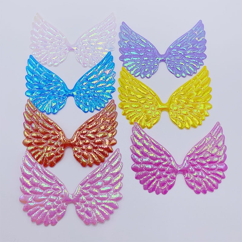 Jewelry Accessories Angel Big Wings AB Fabric Double-Sided diy Headwear Hairpin Gift Cake Insert Decoration Material