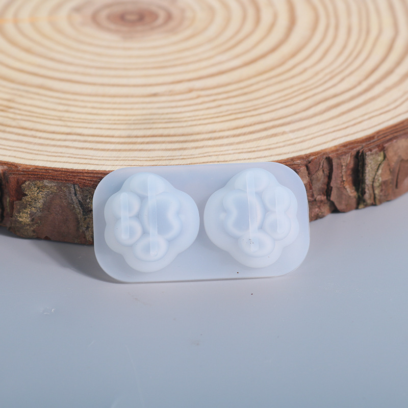 diy滴膠模具2款貓爪愛心吊墜硅膠模具手工鏡面亞馬遜熱賣