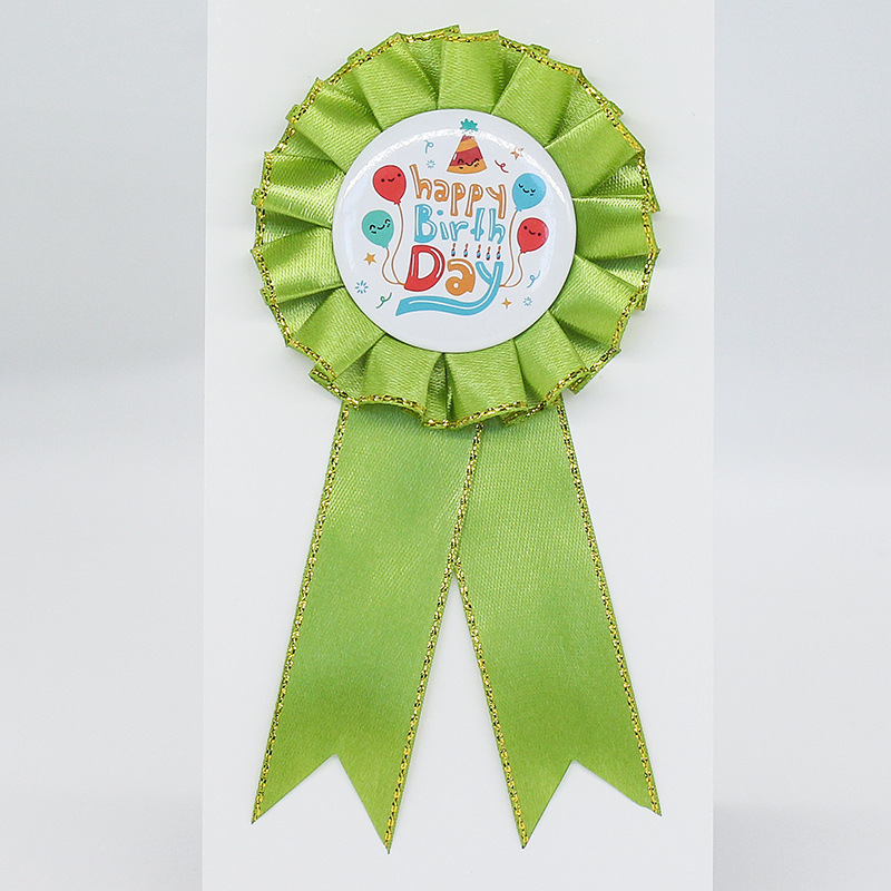 Fabricantes al por mayor cinta insignia festival creativo jardín de infantes flores pectoral insignia de estaño fiesta al por mayor