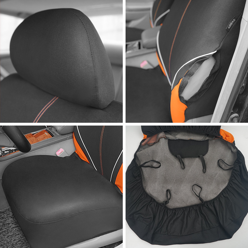 New Style Patchwork Contrasting Color Polyester Fabric Car Seat Covers Are a Hot-Selling Cross-Border Hit