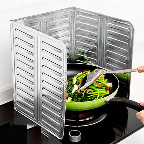 Oil Splash Guard for Kitchen Stove, Home Use, Cooking Fryer Splash Barrier, Waterproof and Heat Insulating Plate