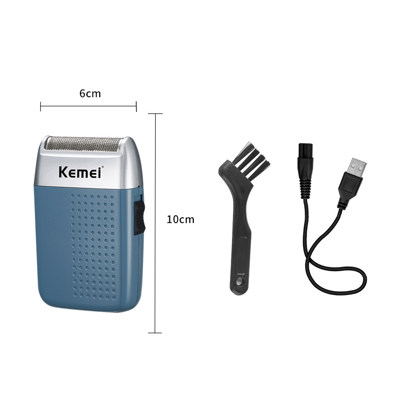 Afeitadora eléctrica Kemei para hombre, recortadora de barba recíproca, afeitadora doméstica, recortadora de barba flotante KM-5855.