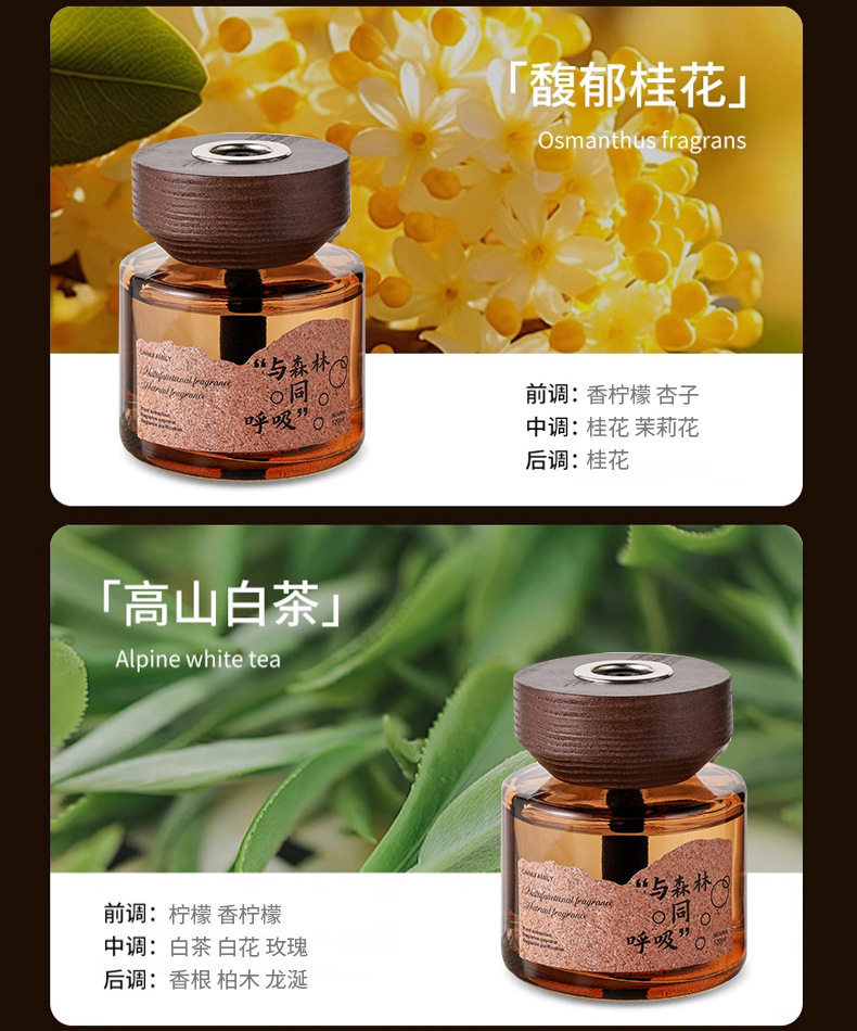 Car Air Freshener 2026 New Model Wooden Agarwood Sandalwood Long-Lasting Fragrance High-Grade Car Perfume for Interior Use