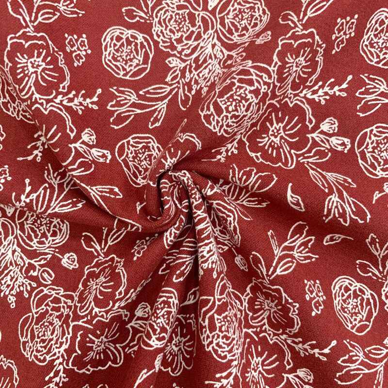 2022 All-Cotton Brushed Printed Fabric Wholesale Japanese and Korean Style Small Floral Fabric for Dresses, Children's Clothing, and Home Textiles