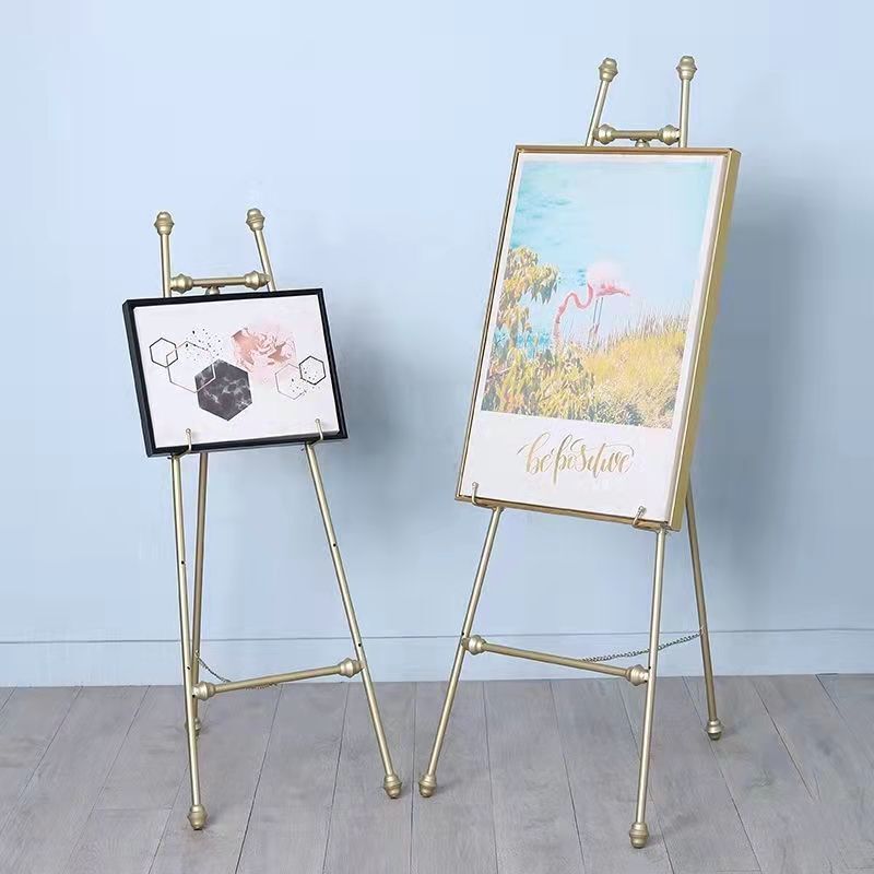 Iron European Oil Painting Shelf Display Stand Welcome Stand Photo Frame Floor Stand Photo Wedding Painting Manicure Bracket