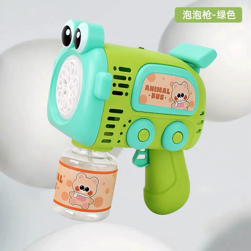 Electric Bubble Machine Automatic Handheld Bubble Gun, Rocket Toy, Battery-Powered