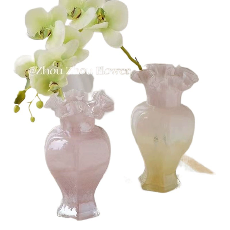 Фентон Ручной Работы Глазурованная Цветочная Ваза Водный Цветок Устройство Украшения Дома Стекло Цветочное Устройство