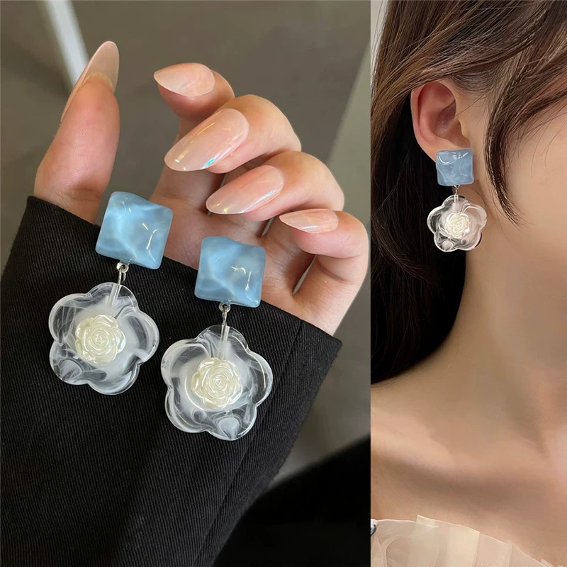 Серебряная игла, маленькие серьги с дизайном, образец серебра 925, простой и элегантный дизайн, цветочные, 2021 год