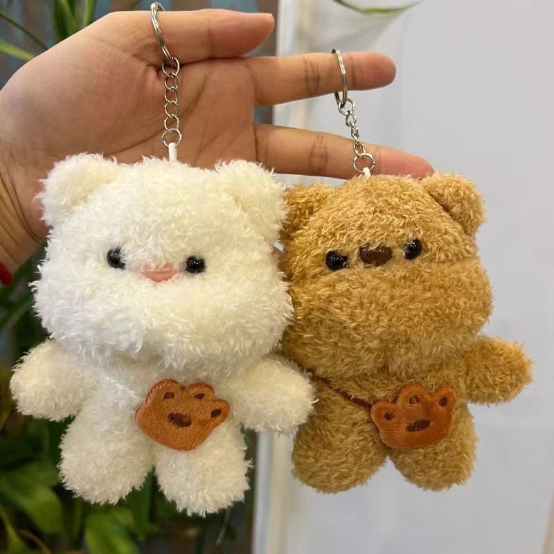 Backpack Bear Doll Bag Pendant Cute Plush Keychain Super Cute Toy Birthday Gift Doll for Women