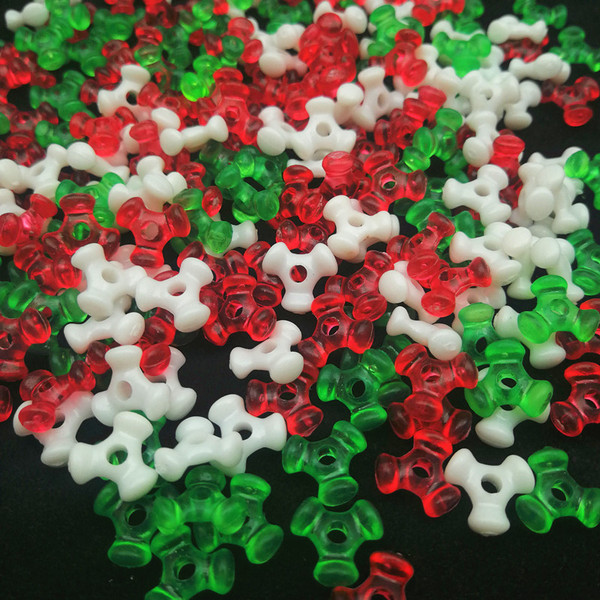 Trigema Tri Beads Bone Bead DIY Christmas Plastic Beads Beads Santa…