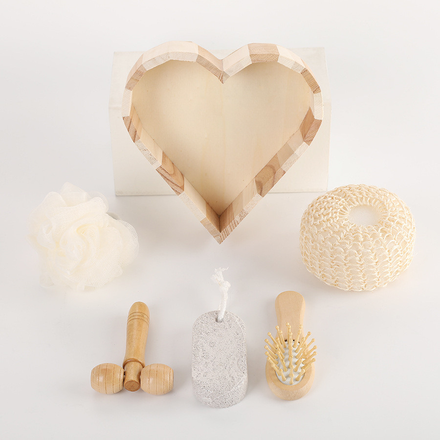 Baño traje de baño amor barril de madera caja de regalo traje de baño de masaje serie traje de baño regalo promocional traje de baño