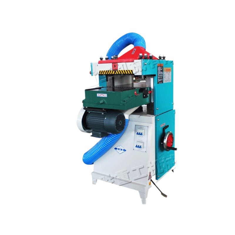 Máquina de prensado vertical de alta velocidad de doble cara, pequeña máquina de prensado de madera de tres entradas y dos salidas, máquina de prensado eléctrica auto-configurada de aspiración de polvo