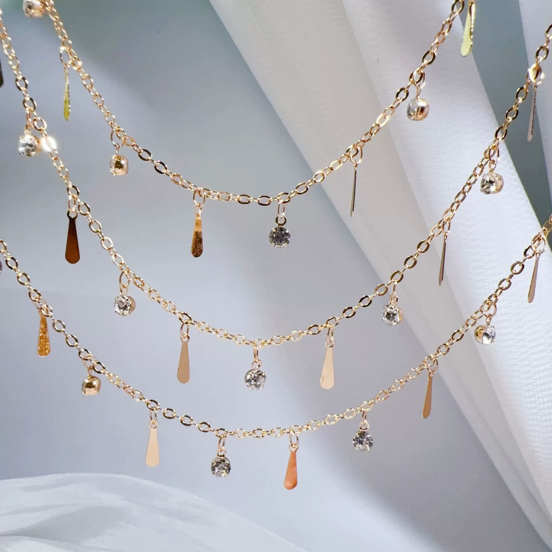 Chain drop-shaped handmade, hair accessory, DIY