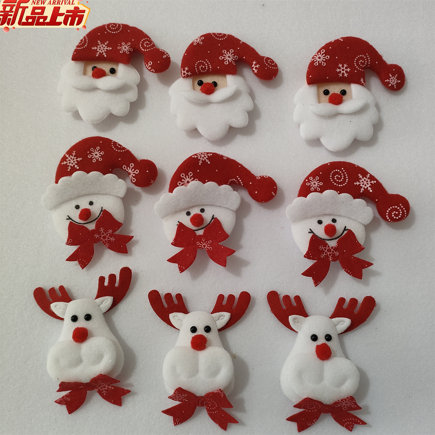 Nuevos dibujos animados de Navidad renos muñeco de nieve Papá Noel accesorios de árbol de Navidad esponja de ciervo arnés accesorios de tocado